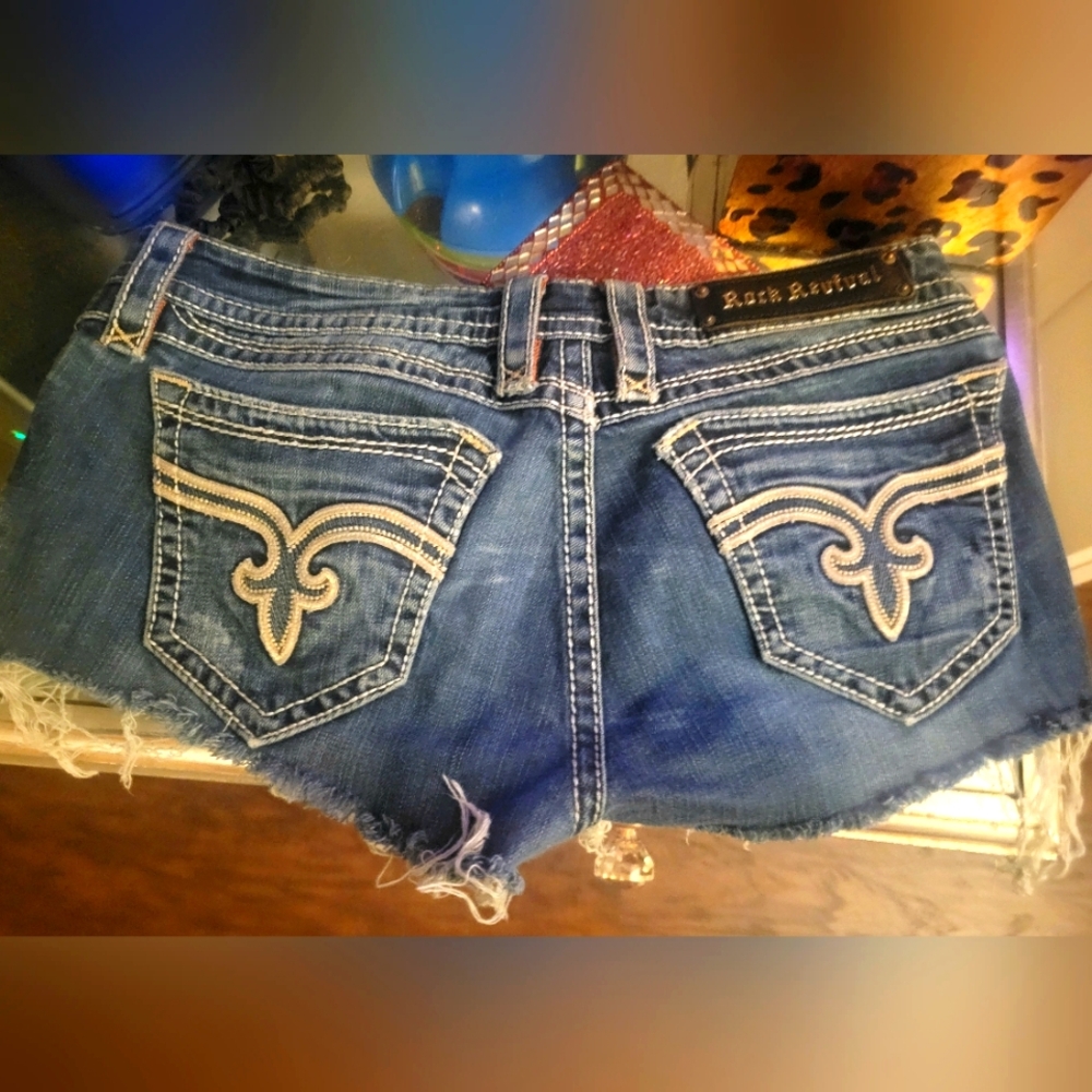 Rock Revival Blue Denim Shorts NWOT